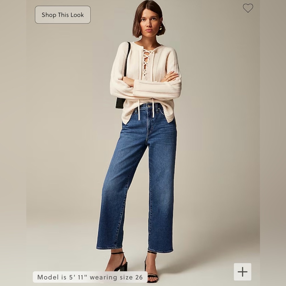 J. Crew Petite high-rise slim-wide jean in 1996 semi-stretch size 23 - Picture 2 of 6